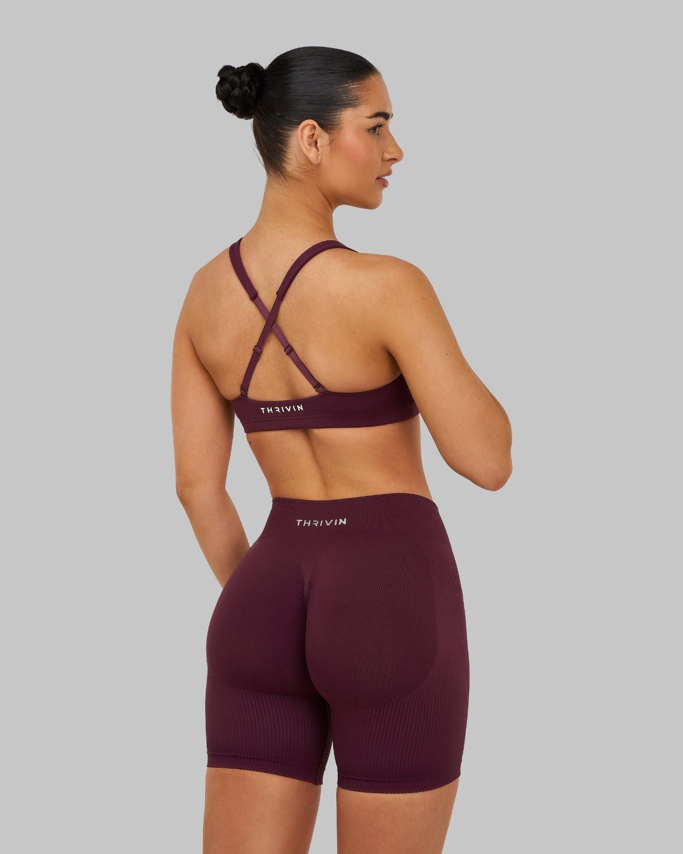 Elevate™ Sculpting Medium Impact Multiway Bra | Winter Plum