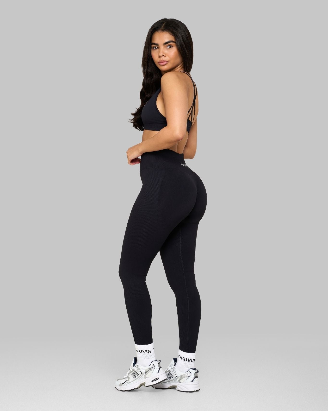 Elevate™ Sculpting High Waist Scrunch Leggings | Night Black