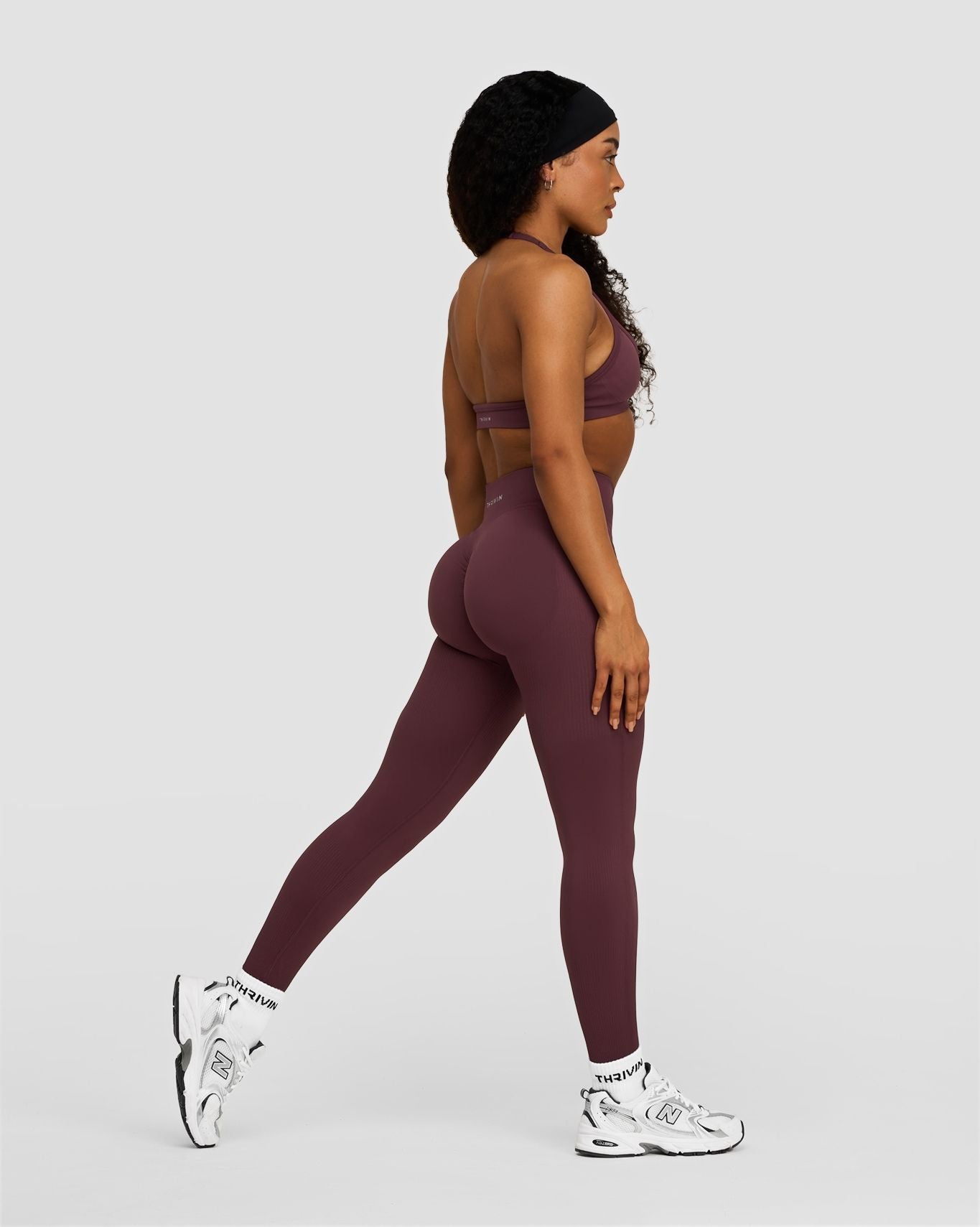 Elevate™ Sculpting Mid Waist Scrunch Leggings | Dark Mauve