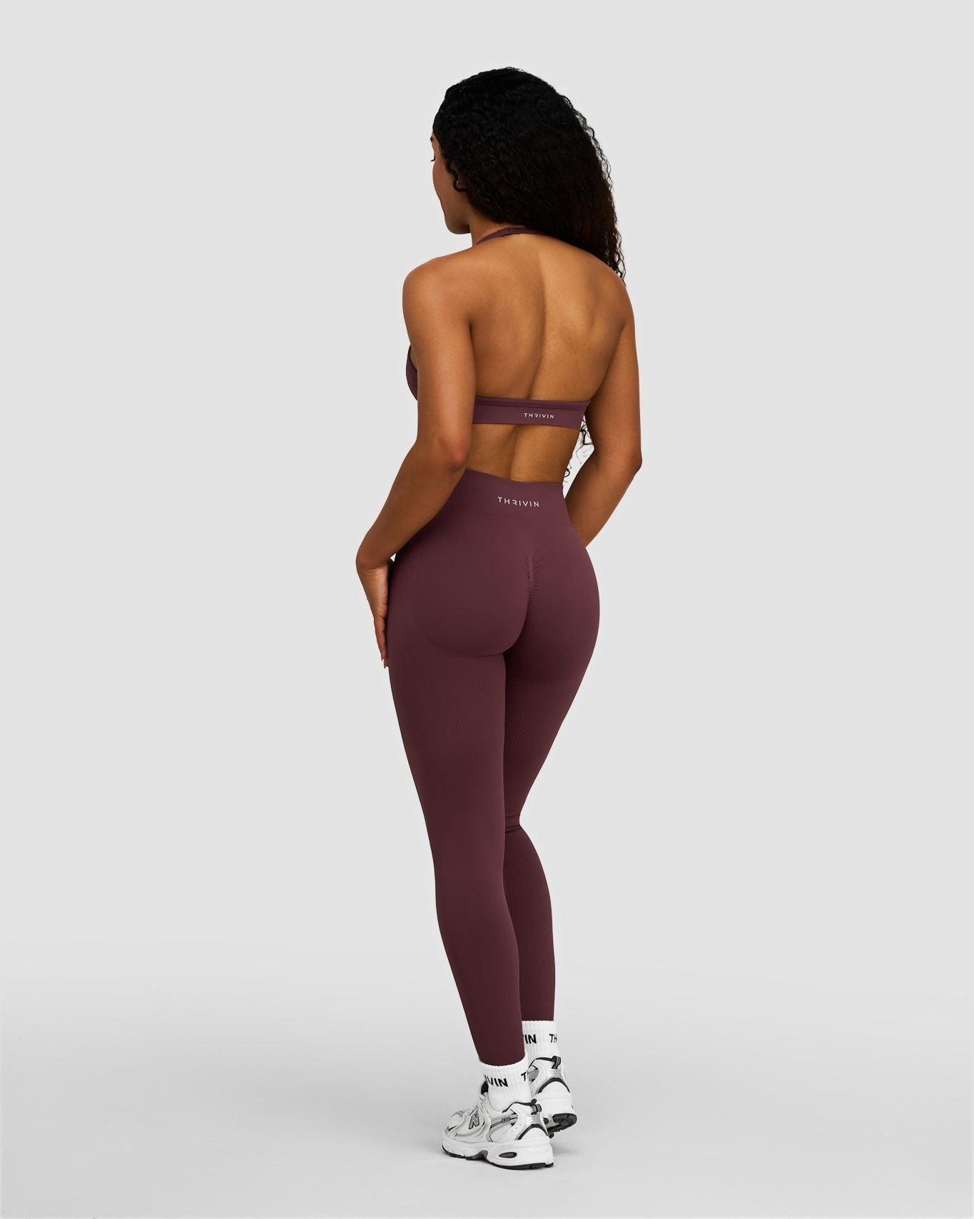 Elevate™ Sculpting Mid Waist Scrunch Leggings | Dark Mauve