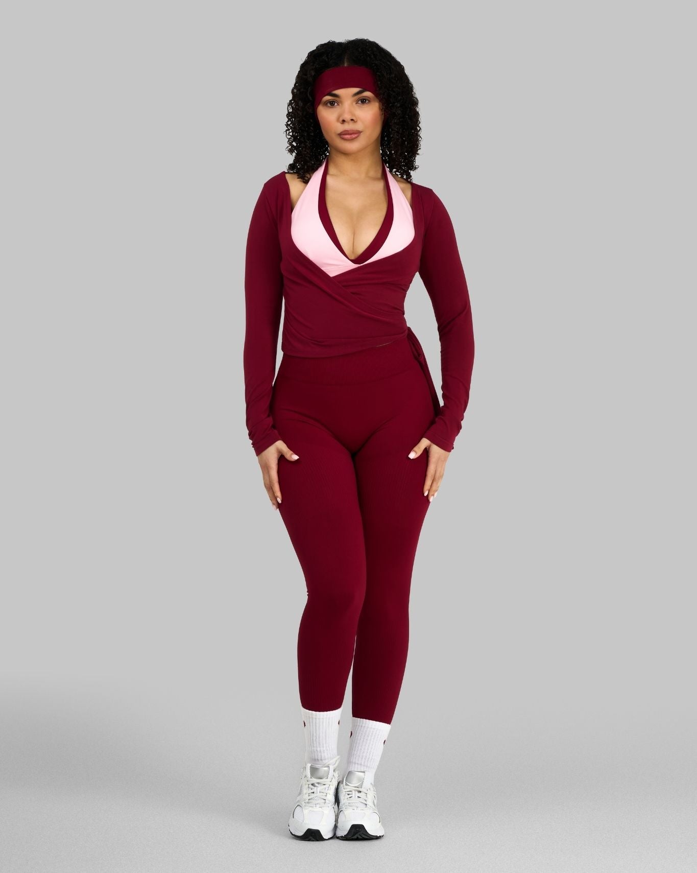 Elevate™ Sculpting Mid Waist Scrunch Leggings | Raspberry