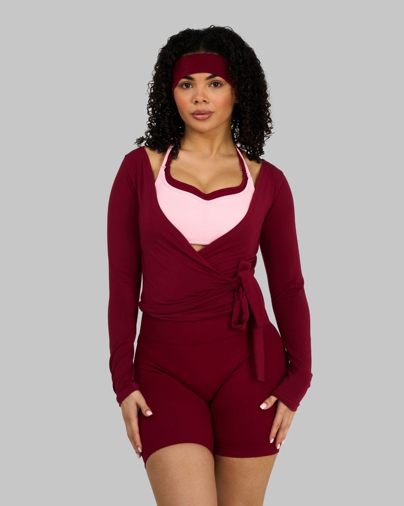 Elevate™ Sculpting Mid Waist Scrunch Shorts | Raspberry