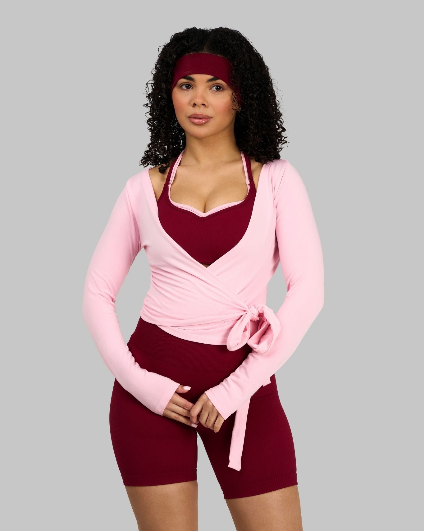 Elevate™ Sculpting Mid Waist Scrunch Shorts | Raspberry