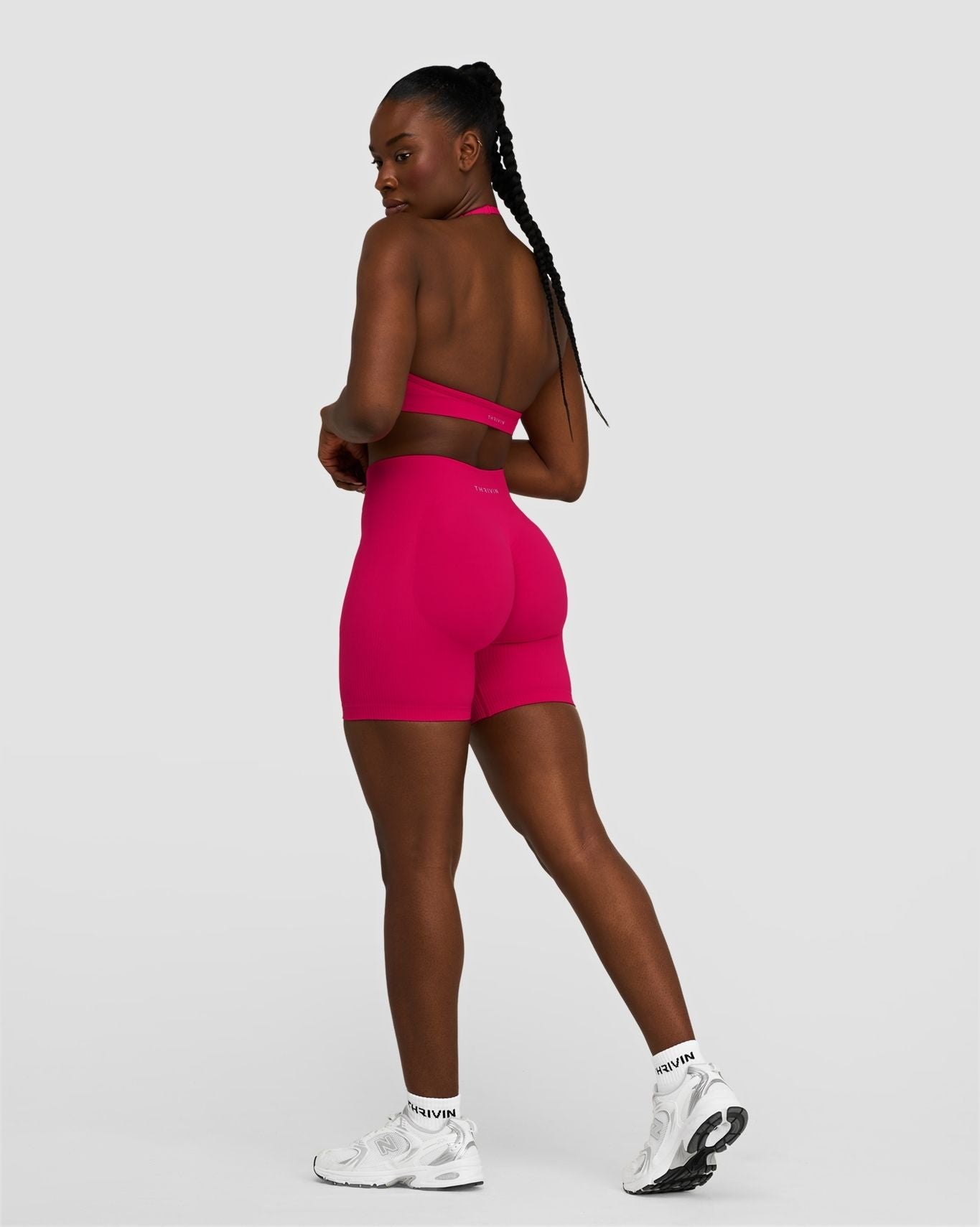 Elevate™ Sculpting Mid Waist Scrunch Shorts | Strawberry
