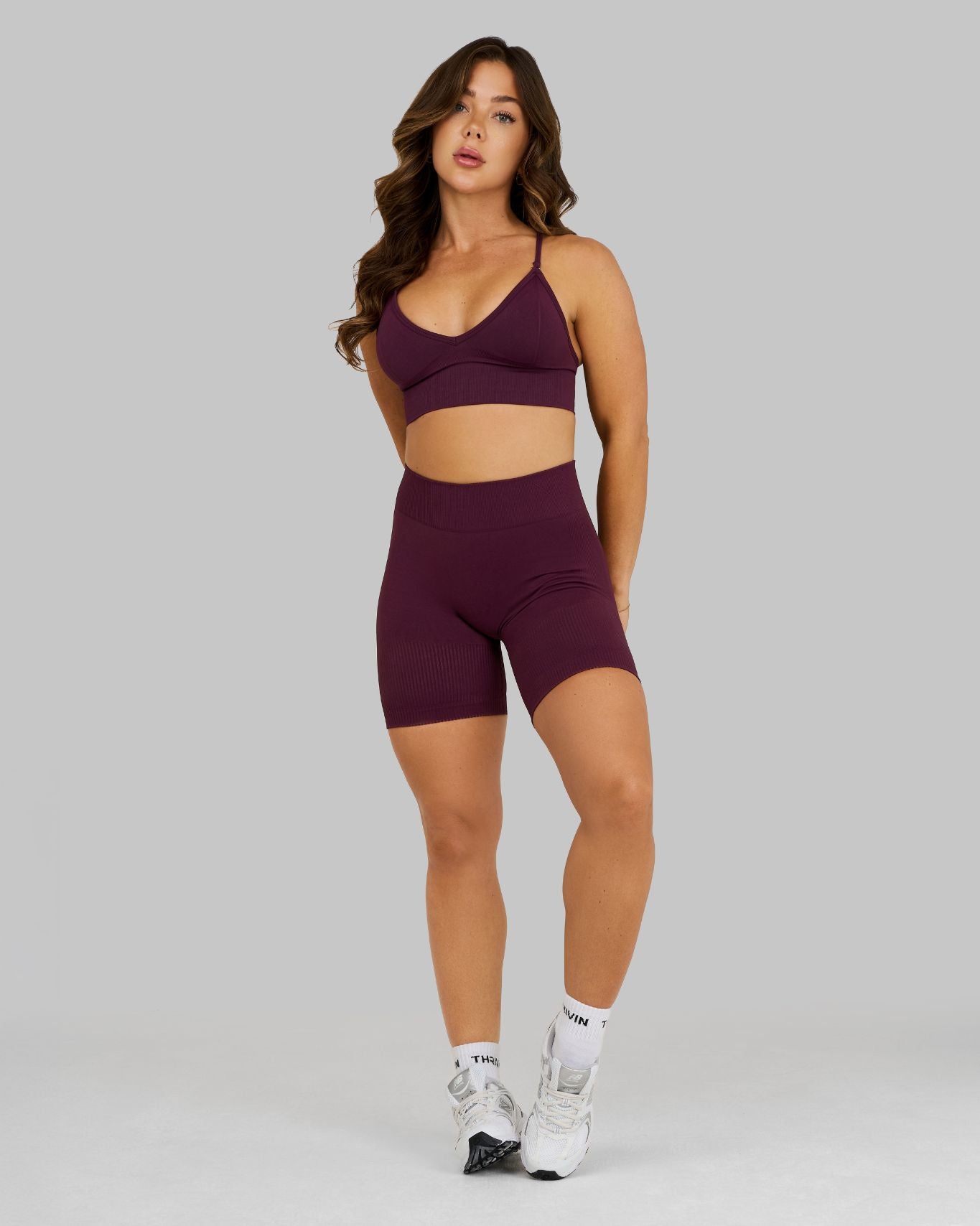 Elevate™ Sculpting Mid Waist Scrunch Shorts | Winter Plum