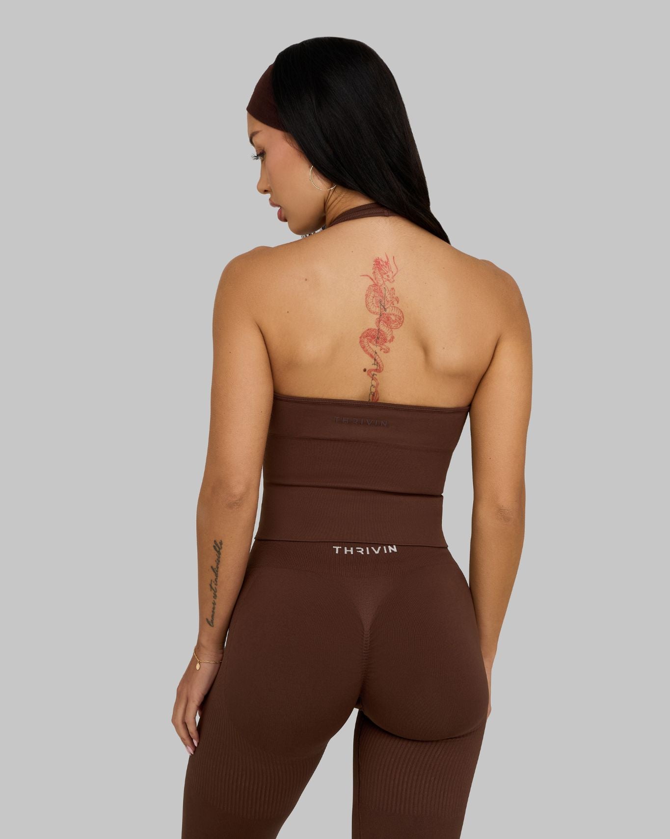 Elevate™ Sculpting Seamless Halterneck Top | Bourbon Brown