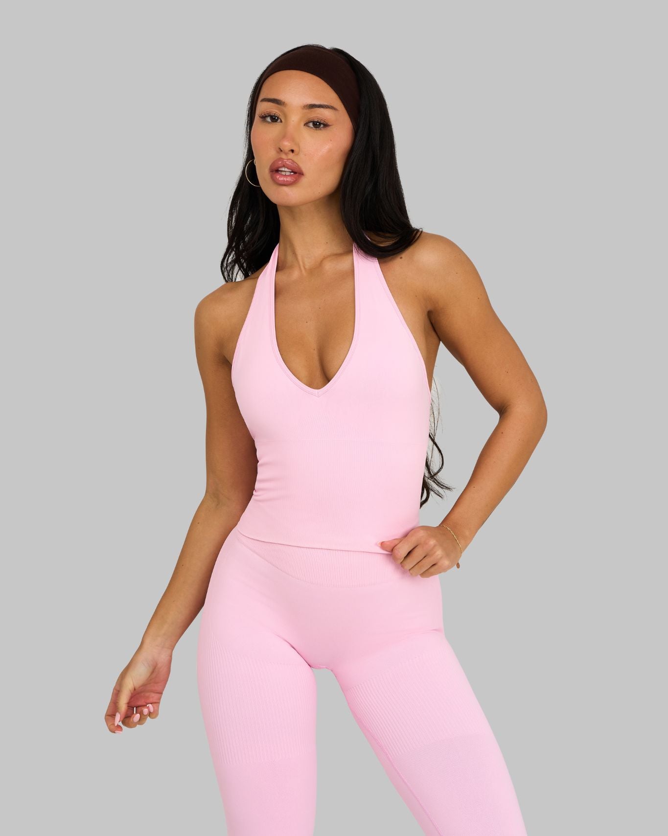 Elevate™ Sculpting Seamless Halterneck Top | Candy Pink