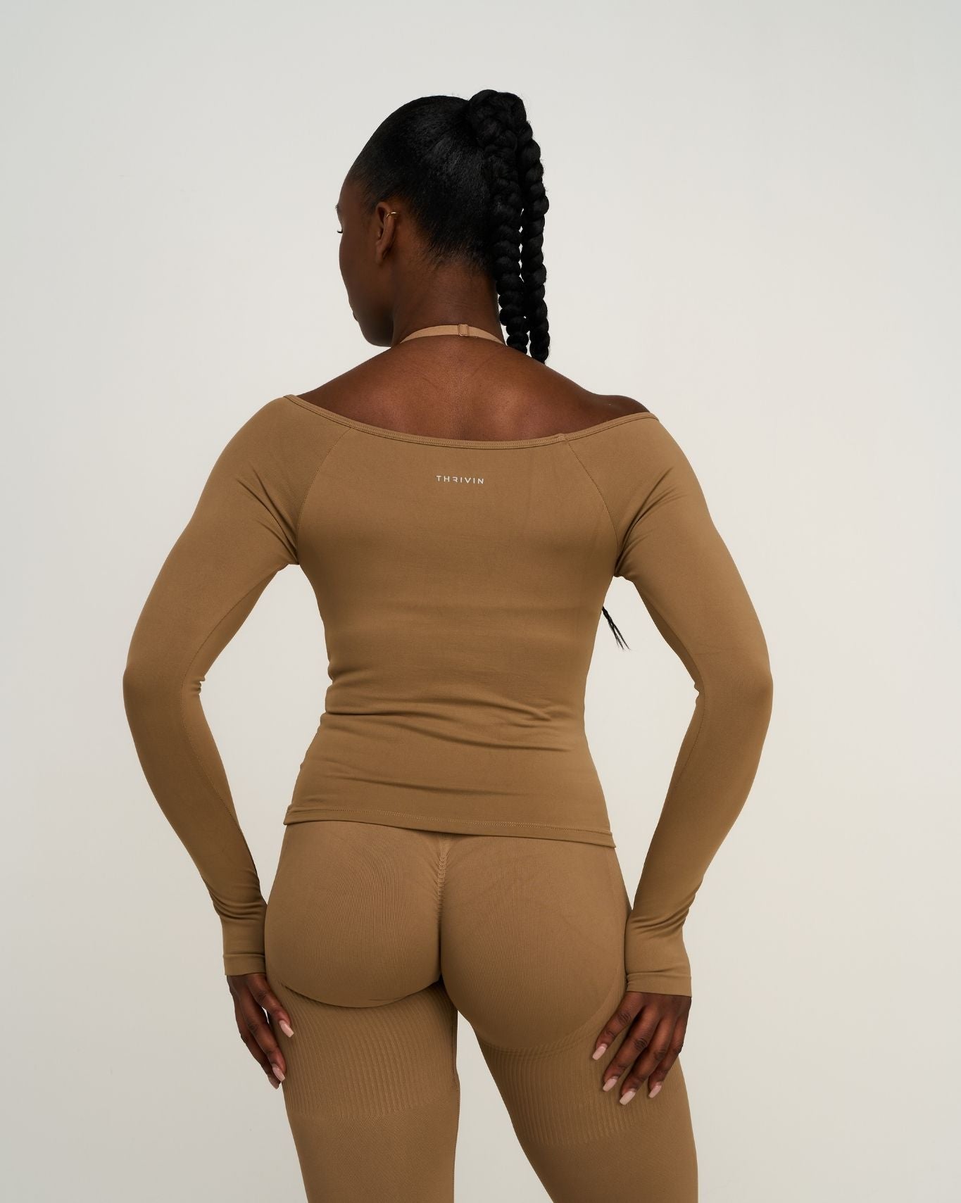 Elevate™ Sculpting Seamless V-Neck Top | Toffee