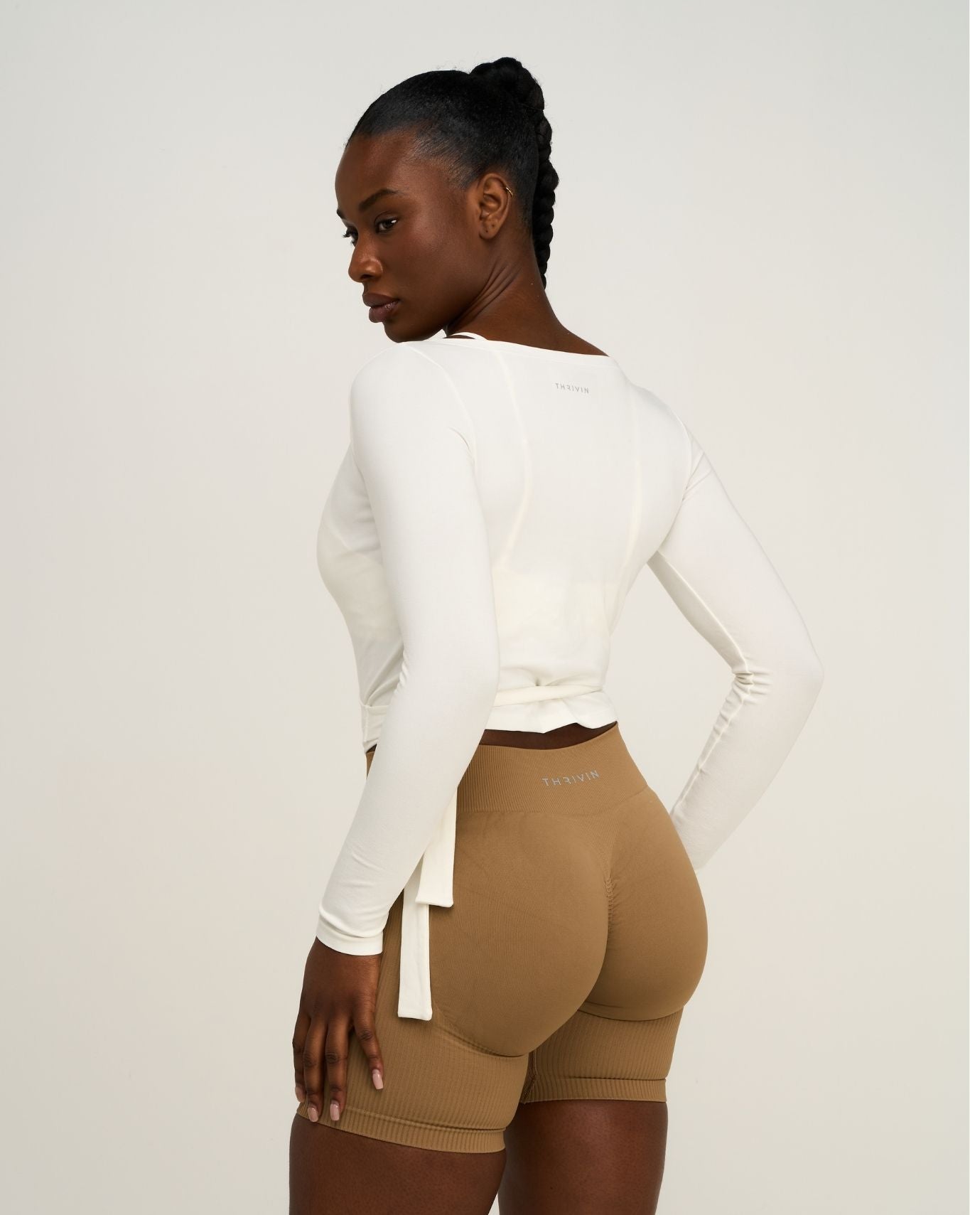 The Essential Collection Wrap Top | Cream