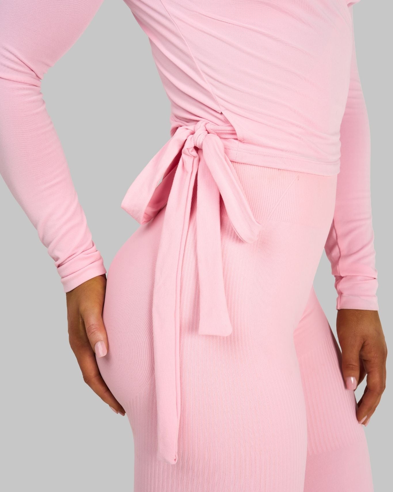 The Essential Collection Wrap Top | Cotton Pink
