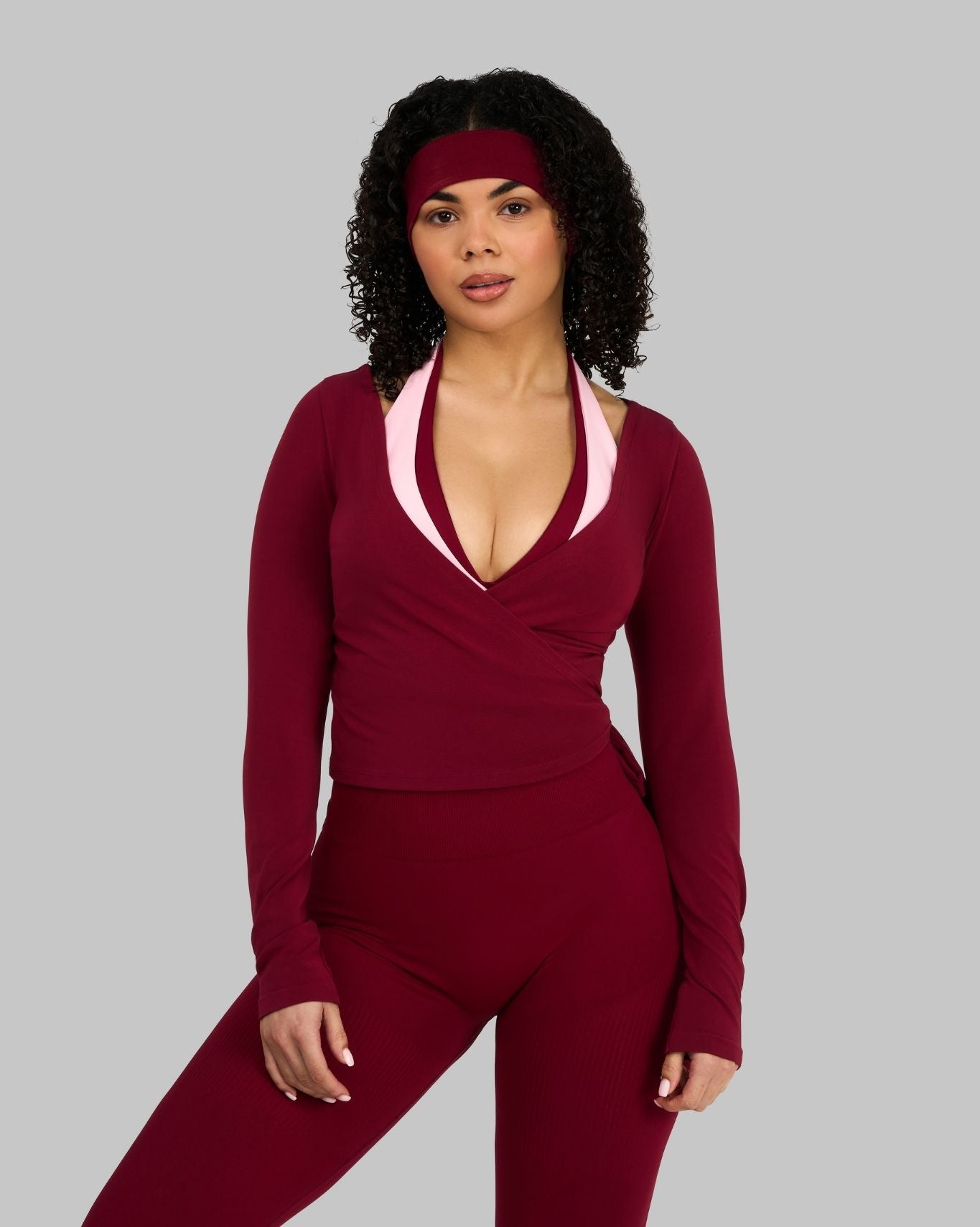 The Essential Collection Wrap Top | Raspberry