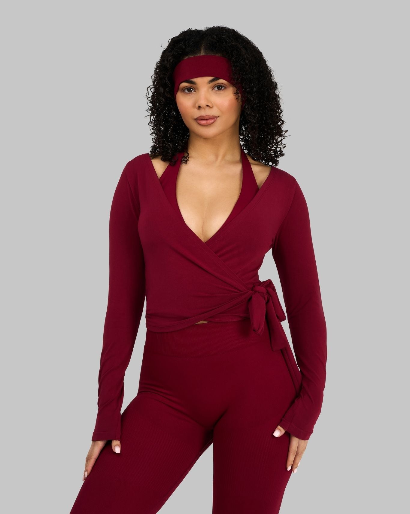 The Essential Collection Wrap Top | Raspberry