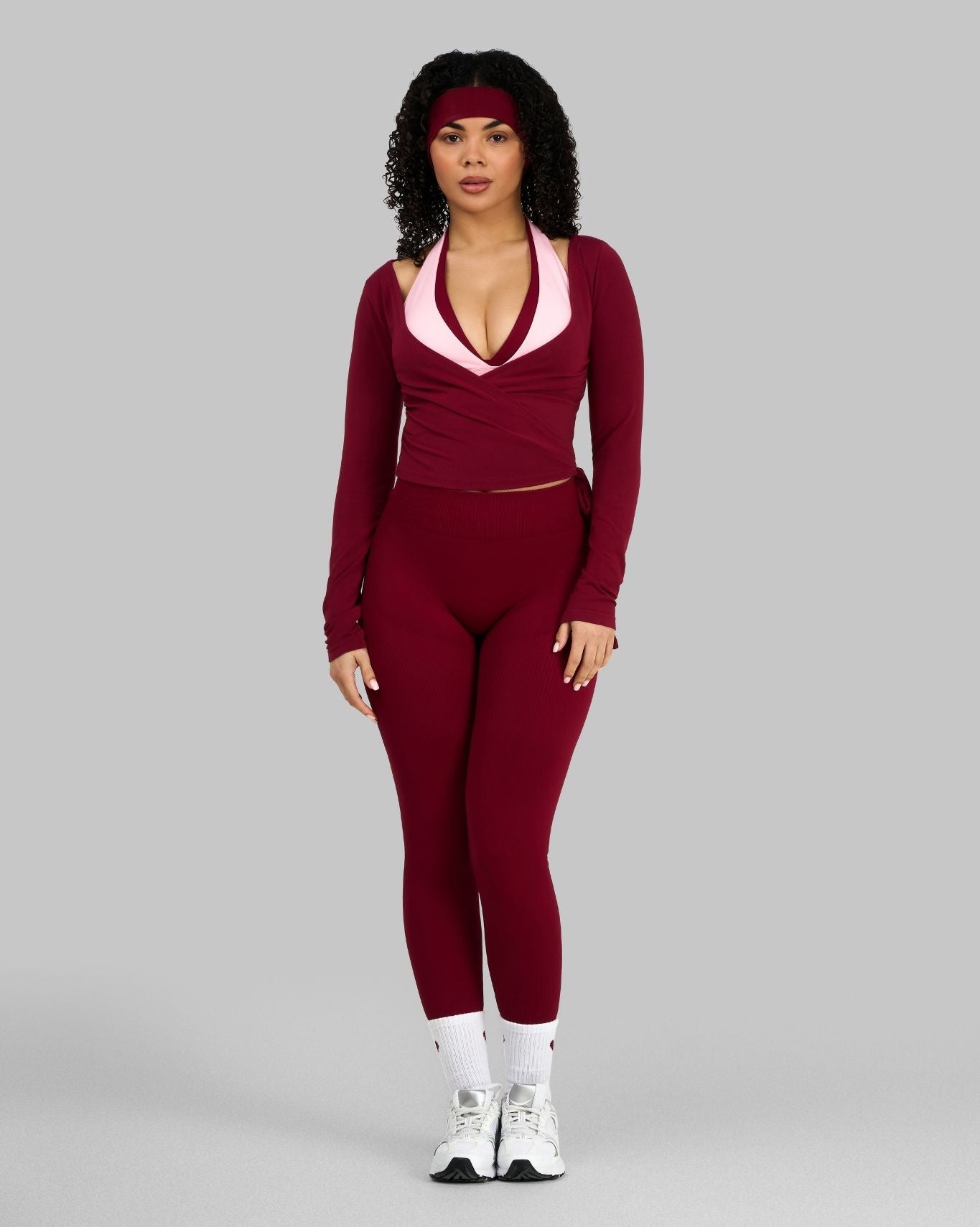 The Essential Collection Wrap Top | Raspberry