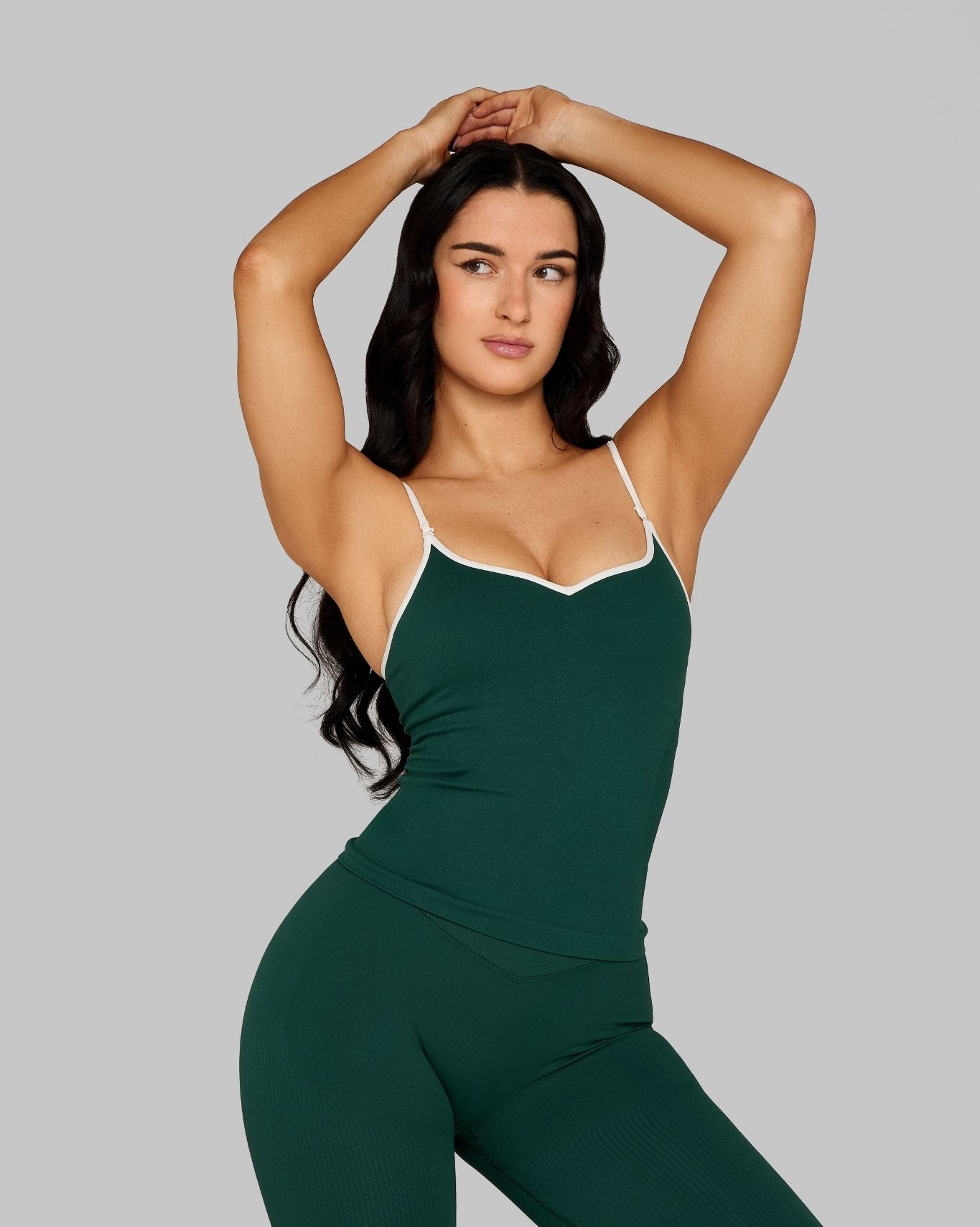 Outline Sweetheart Tanktop | Pine Green
