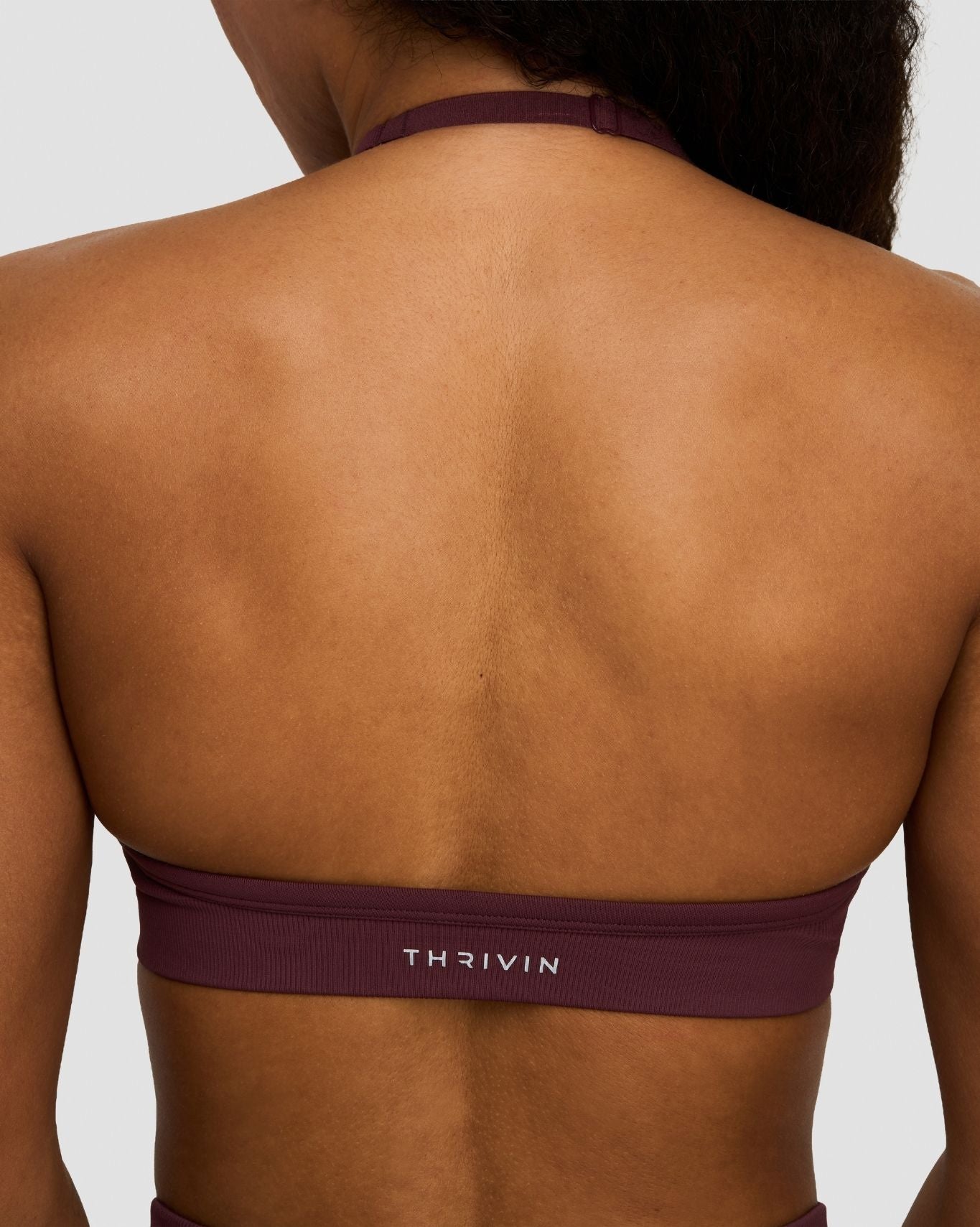 Elevate™ Sculpting Seamless Adjustable Halter Bra | Dark Mauve