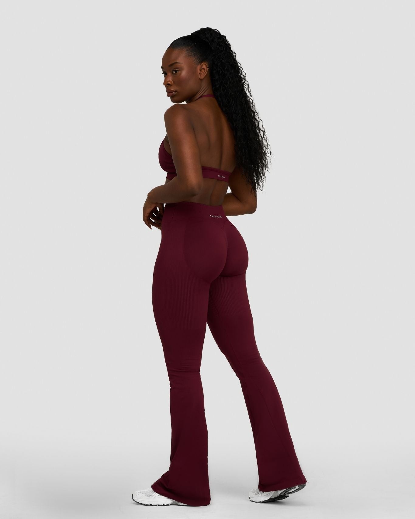 Elevate™ Sculpting Seamless Adjustable Halter Bra | Merlot