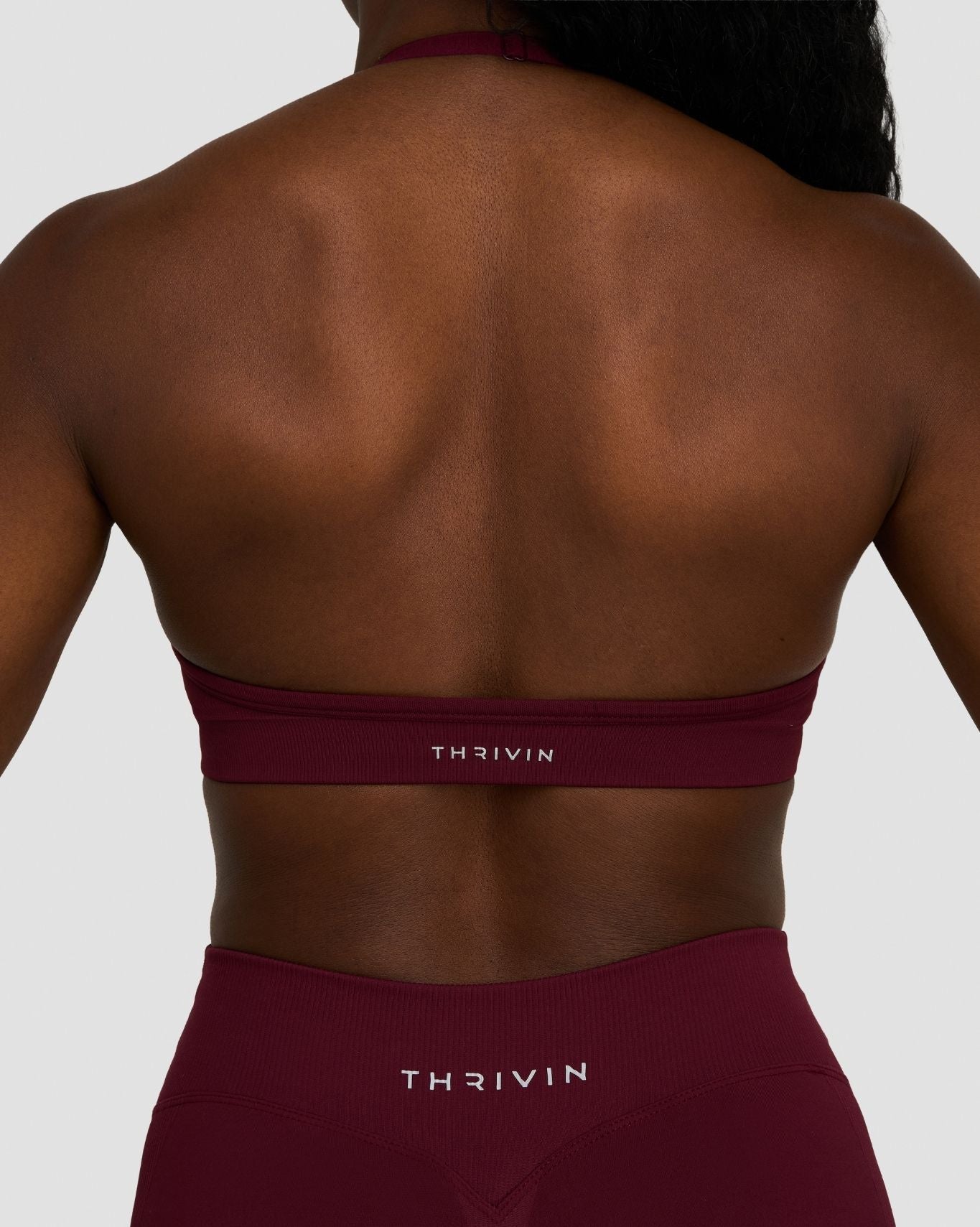 Elevate™ Sculpting Seamless Adjustable Halter Bra | Merlot