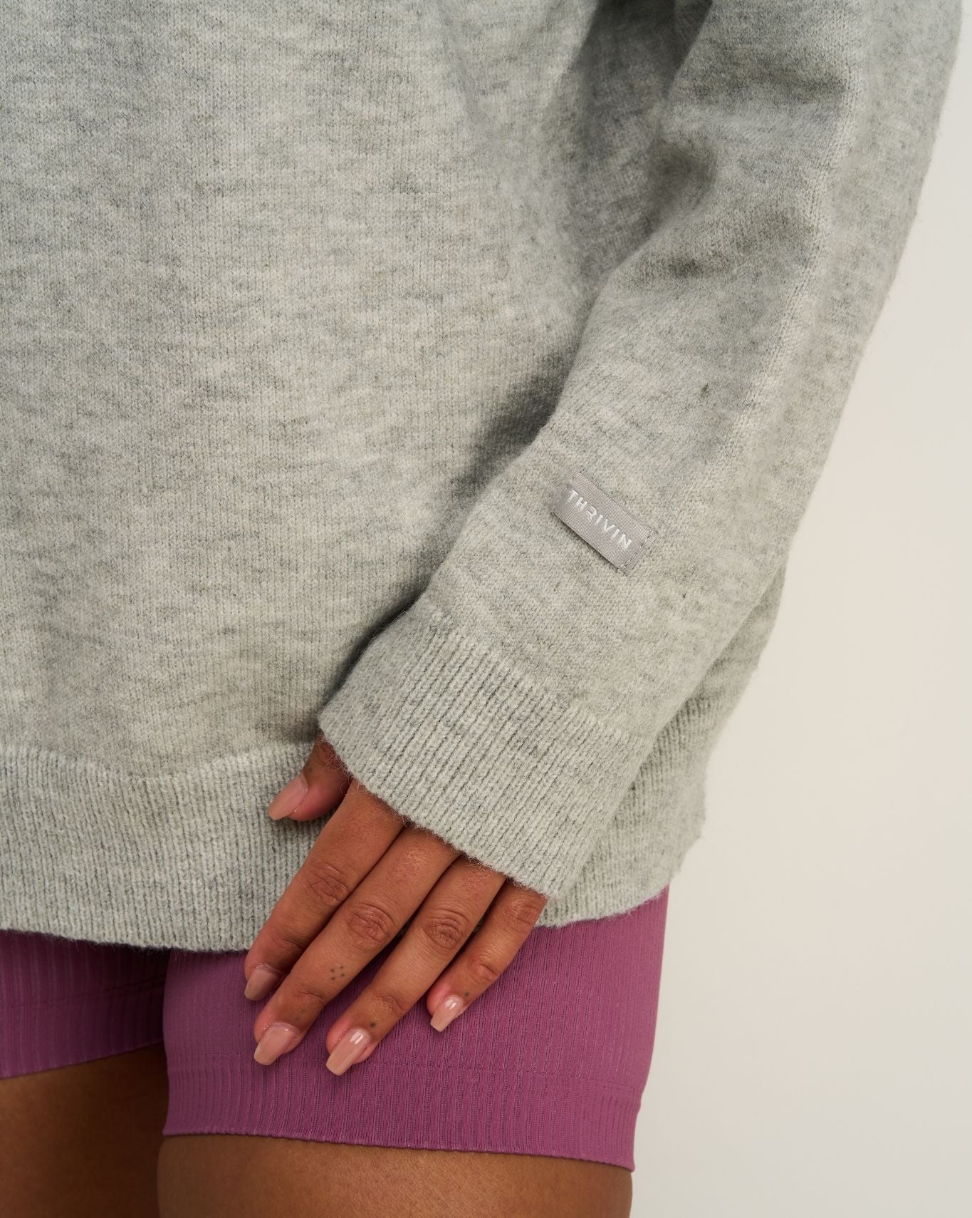 The Essential Collection Off The Shoulder Wool Blend Sweater | Grey Melange